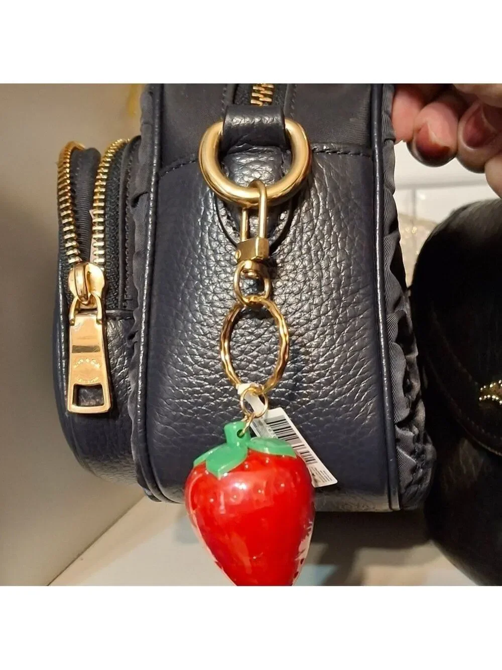 Strawberry Lip Balm Keyring Bag Charm NWT